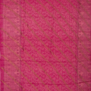 Pink Handwoven Organza & Linen Partly Saree