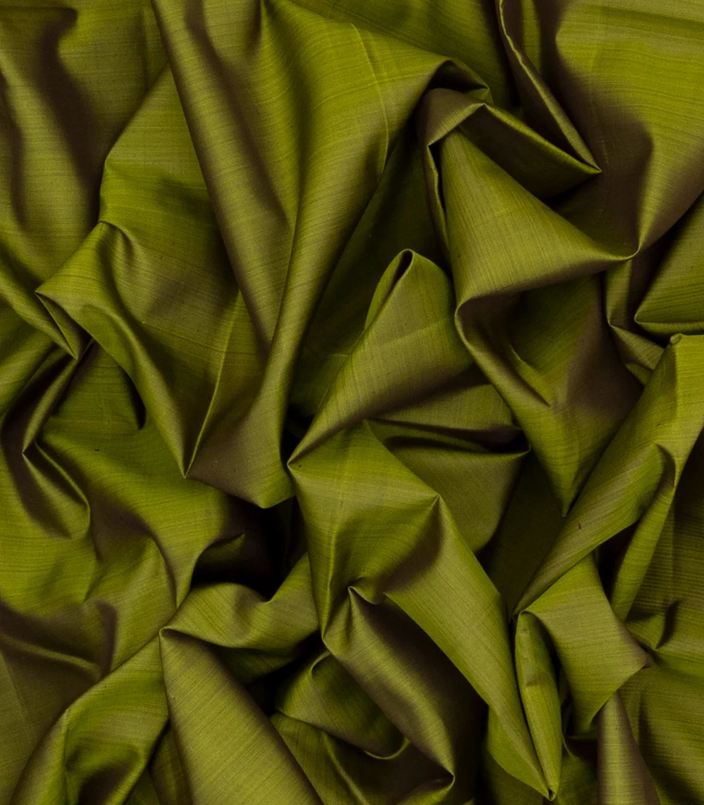 Olive Green Handloom Kanchipuram Silk Saree With Maroon Border