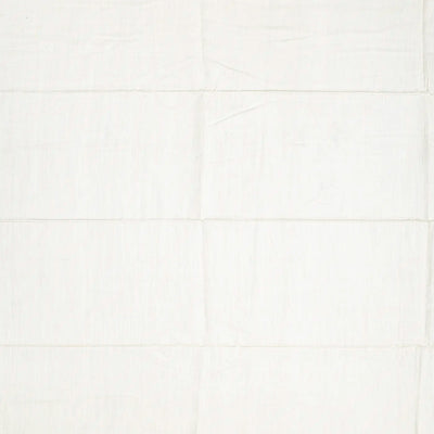 White Handwoven Tussar Silk Saree With Leaf Motifs-White