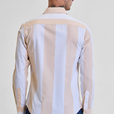 Yellow Stripes Slim Fit Shirt