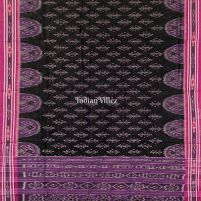Black Purple Maniabandha Odisha Ikat Cotton Saree