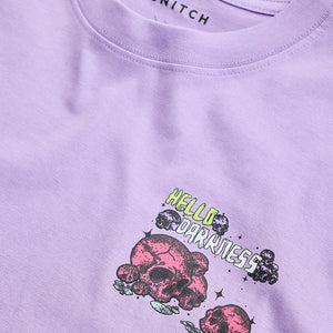 Embrace The Darkness Lavender Oversized T-Shirt