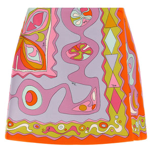 Emilio Pucci Angoli Print Twill Skirt
