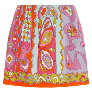 Emilio Pucci Angoli Print Twill Skirt