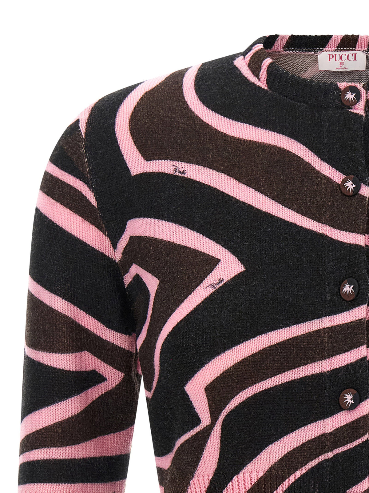 Emilio Pucci Onde Cropped Cardigan