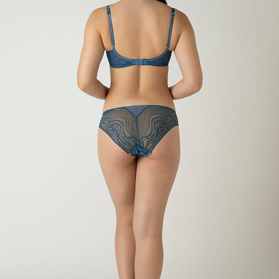 Demure Padded Non-Wired Demi Bra - Floral Fusion Print