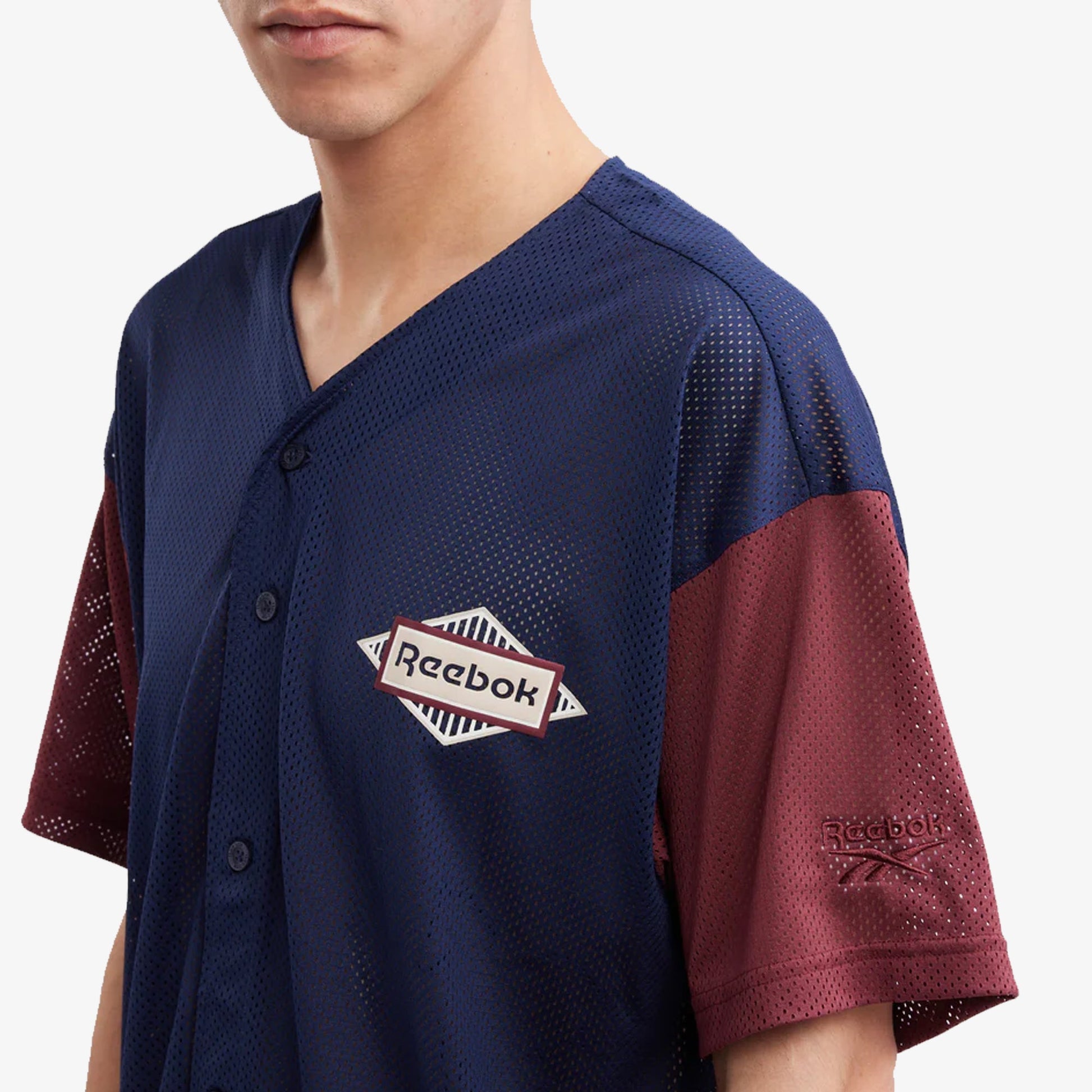 Reebok | SPORTING GOODS BASEBALL JERSEY  { VECTOR NAVY
