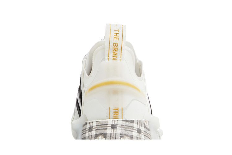 adidas NMD R1 V3 White Black Gold Tartan Trefoil