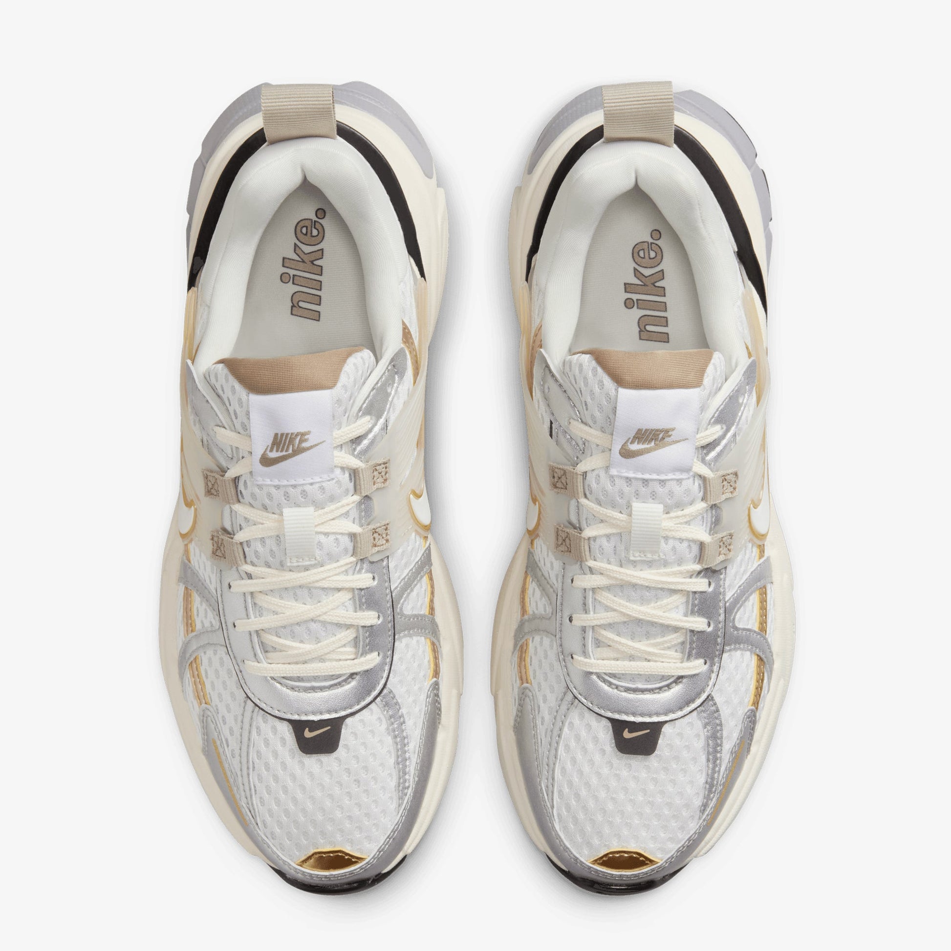 NIKE | V2K RUN { WHITE/WHITE-KHAKI-METALLIC SILVER