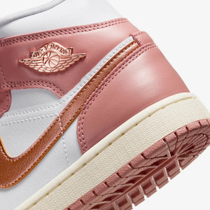 Jordan | AIR JORDAN 1 MID SE  { RED STARDUST/METALLIC COPPER-WHITE-SAIL