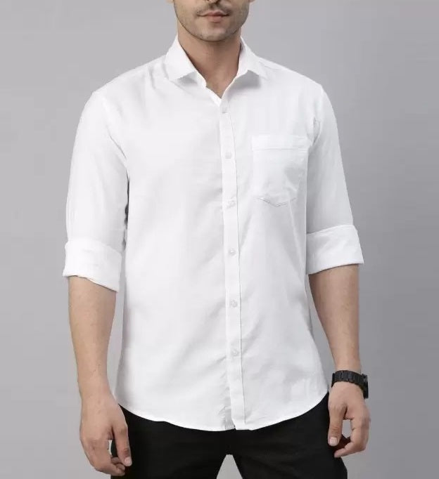 Combo of 2 Cotton Shirt for Man ( Pista and White )