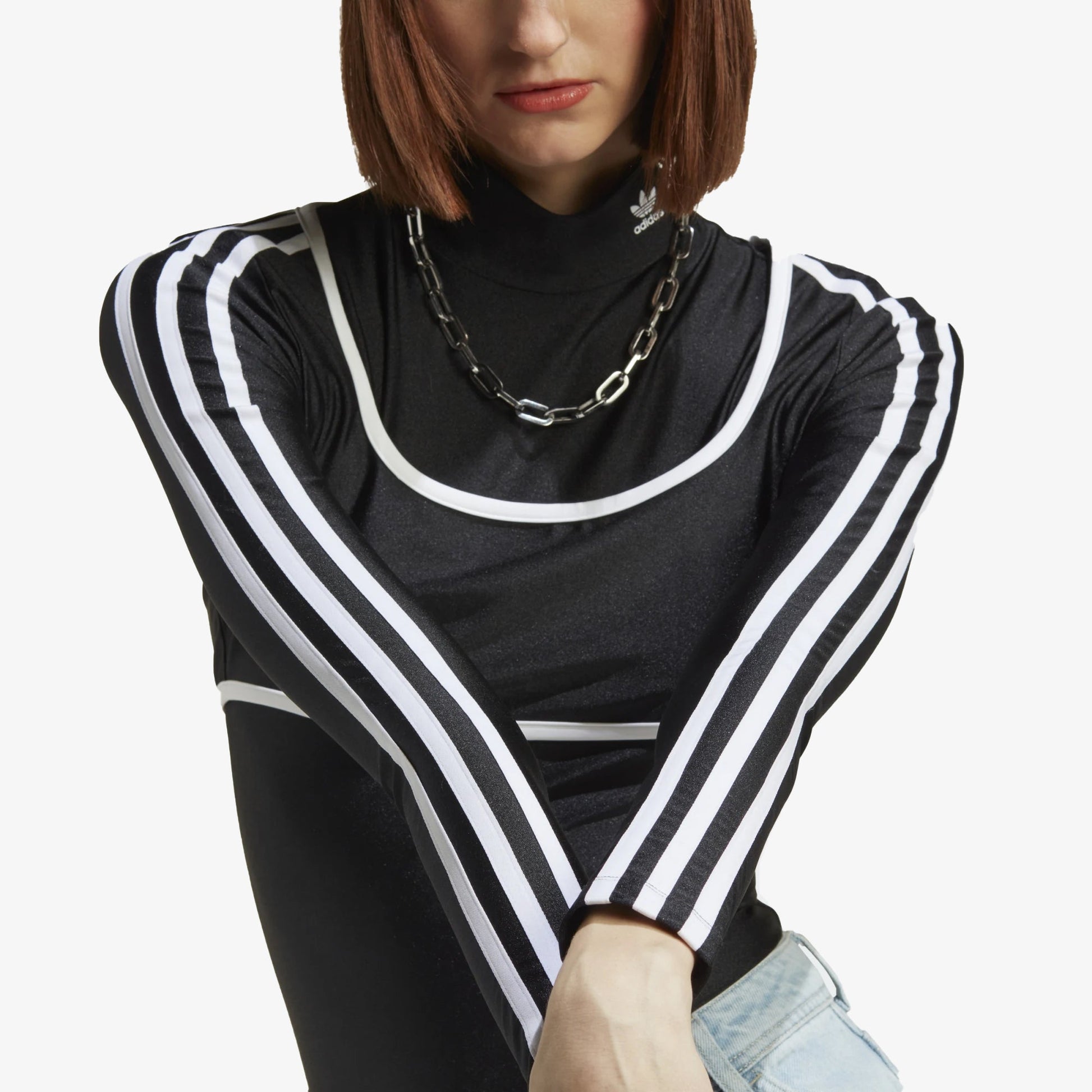 Adidas Originals | LONG SLEEVE BODYSUIT  { BLACK