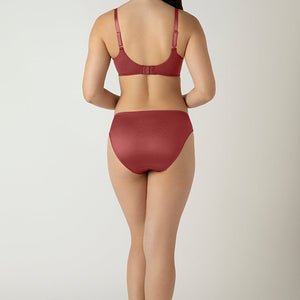 Glam Floral Non-Padded Wired Minimizer Bra - Cowhide