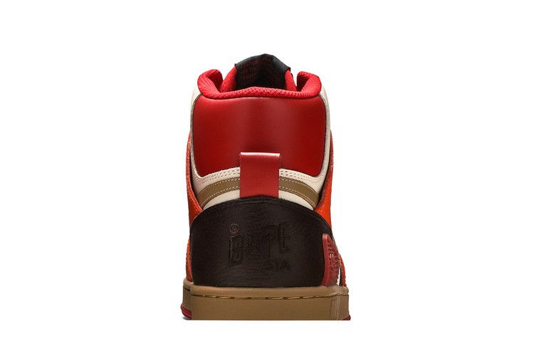 A Bathing Ape Bape Sta 93 Hi Red Orange Light Sand