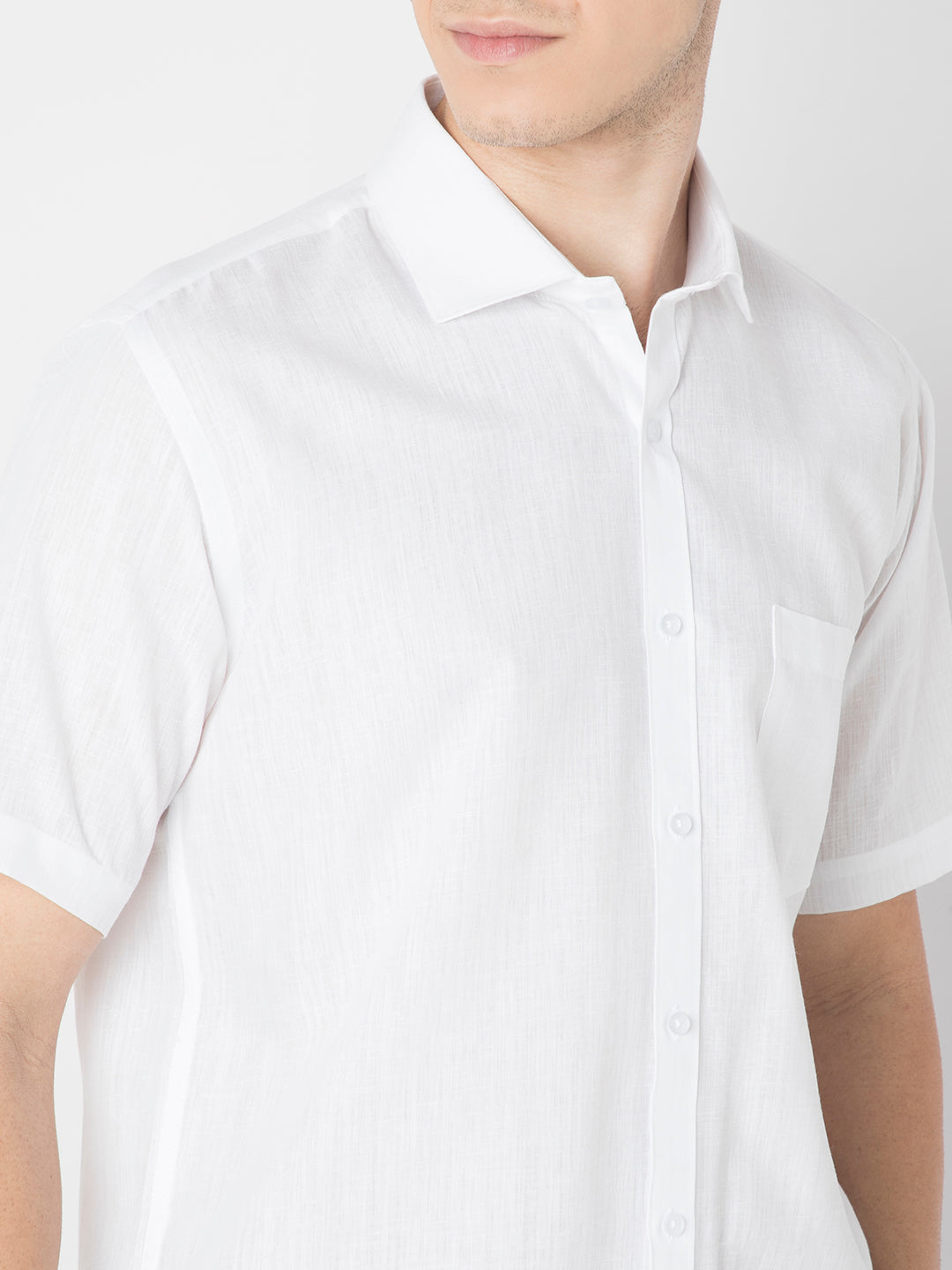 Cotton Linen Half Sleeve Shirt