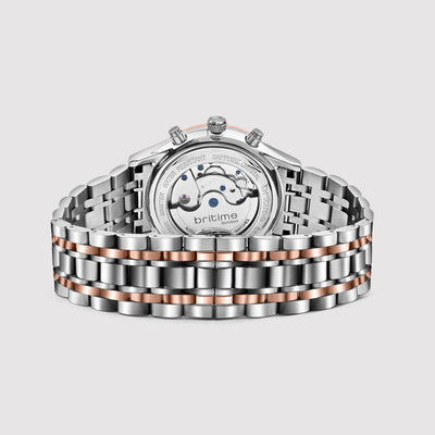 Celestial Men Automatic Silver Dial Chronograph Metal Watch 867-M30305