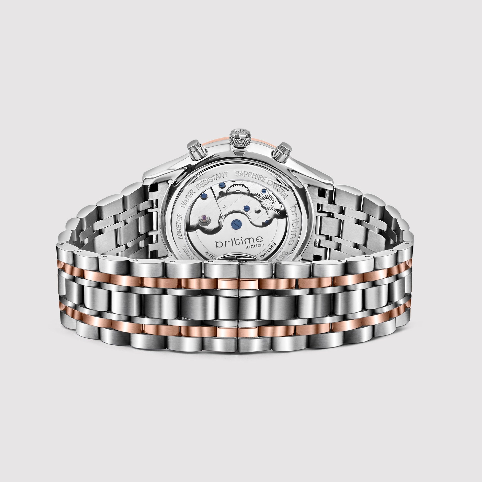 Celestial Men Automatic Silver Dial Chronograph Metal Watch 867-M30305