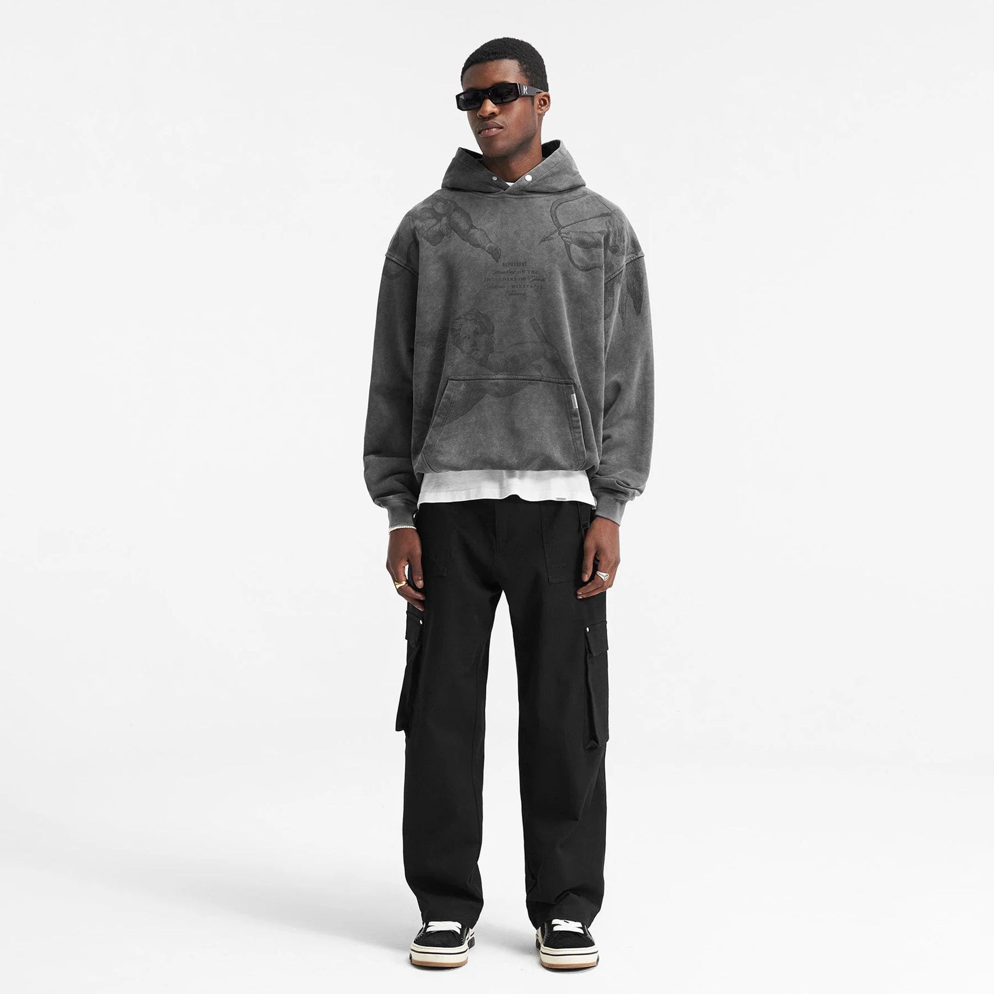 Represent | CHERUB ALL OVER HOODIE  { VINTAGE GREY