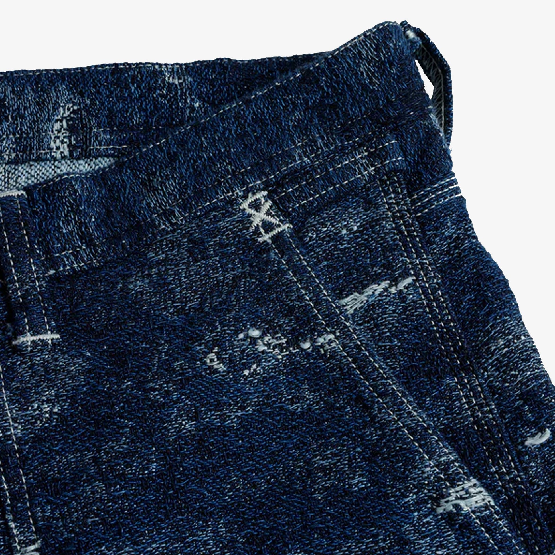 FDMTL | JACQUARD PAINTER PANTS RINSE { INDIGO