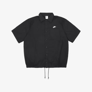 NIKE | CLUB OXFORD BUTTON-UP SHIRT { BLACK/WHITE