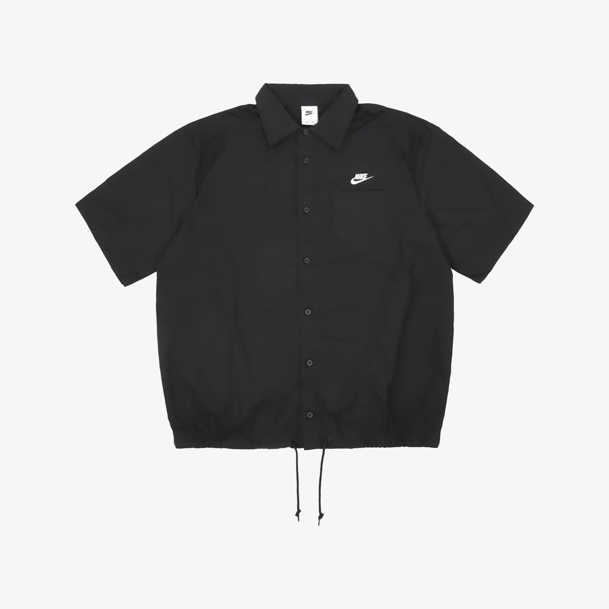 NIKE | CLUB OXFORD BUTTON-UP SHIRT { BLACK/WHITE