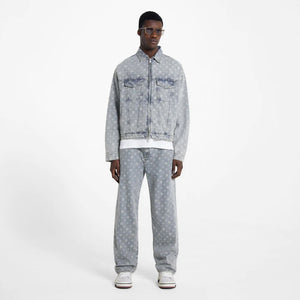 Represent | R4 MONOGRAM DENIM JACKET  { STONE WASH