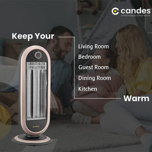 Carbon 2 Rod Room Heater for Winter with 2 Heat Setting - 500W/1000W (Black/Brown)