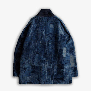 FDMTL | JACQUARD BORO HAORI RINSE { INDIGO
