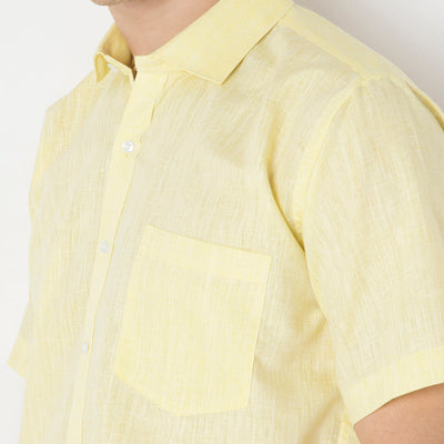 Cotton Linen Half Sleeve Shirt
