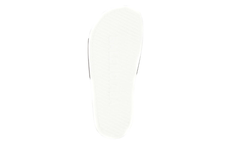 Balenciaga Pool Slides Logo White Black Alternate
