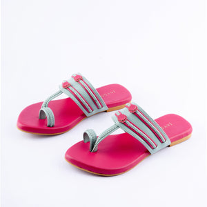 Mountbatten pink Kolha Flats