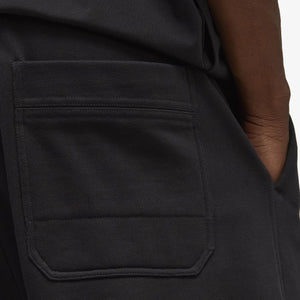 Y-3 | ORGANIC COTTON TERRY STRAIGHT PANTS  { BLACK
