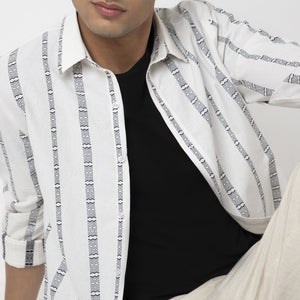 Striped Cotton Casual Shirt