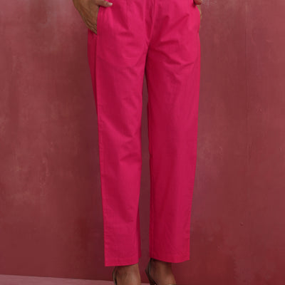 trueBrowns Pink Cotton Dobby Co-ord set