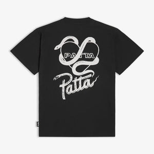 PATTA | PATTA SNAKE HEART T-SHIRT { BLACK