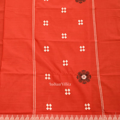 Black Red Maniabandha Sambalpuri Cotton Dress set & Dupatta