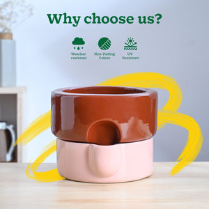 Flower Sunflower Ceramic Planter