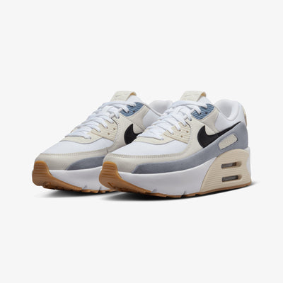NIKE | AIR MAX 90 LV8 { WHITE/BLACK-ASHEN SLATE-LT OREWOOD BRN