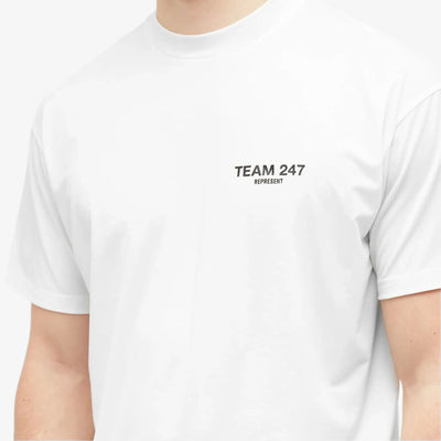 REPRESENT | TEAM 247 OVERSIZED T-SHIRT { FLAT WHITE