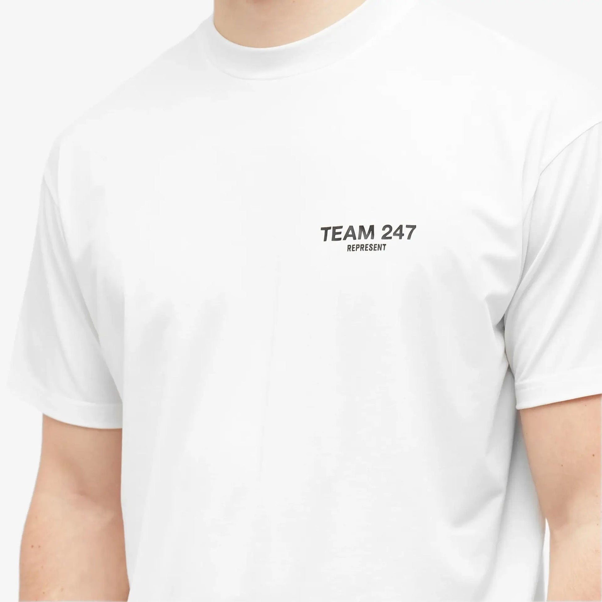 REPRESENT | TEAM 247 OVERSIZED T-SHIRT { FLAT WHITE