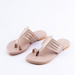 Rosy Pink Kolha Flats