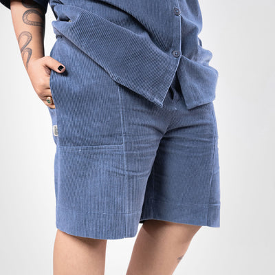 SUPERKICKS | CORDUROY SHORTS { ESTATE BLUE