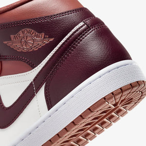 Jordan | AIR JORDAN 1 MID  { DUSTY PEACH/NIGHT MAROON-SAIL-WHITE