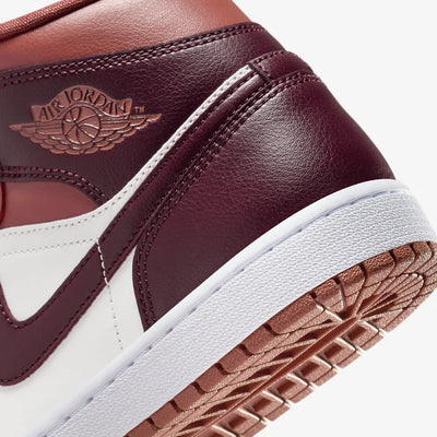 Jordan | AIR JORDAN 1 MID  { DUSTY PEACH/NIGHT MAROON-SAIL-WHITE