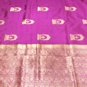 Purple DualTone Pure Banarasi Katan Silk Saree