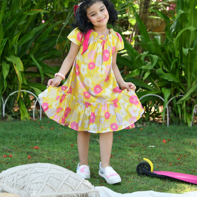 Mellow Chanderi Tier Dress