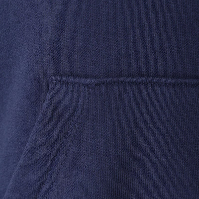 SPORTY & RICH | CROWN LOGO CROPPED HOODIE { NAVY/WHITE