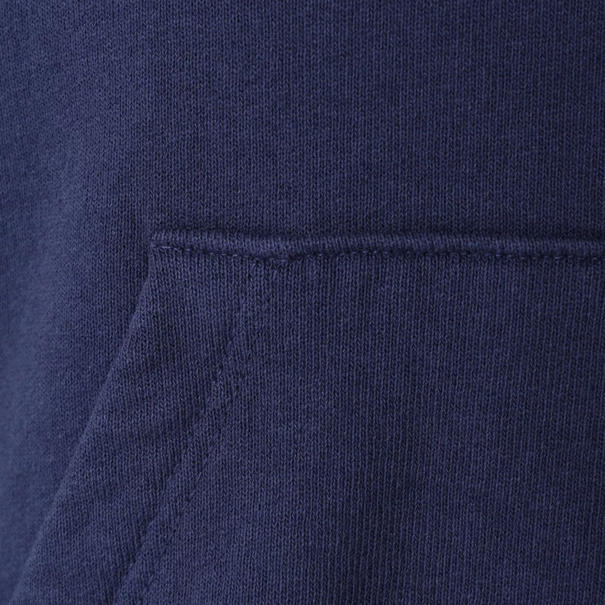 SPORTY & RICH | CROWN LOGO CROPPED HOODIE { NAVY/WHITE