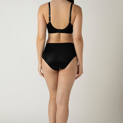 Glam Floral Non-Padded Wired Minimizer Bra - Black