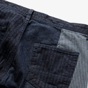 FDMTL | PATCHWORK PANTS RINSE  { INDIGO